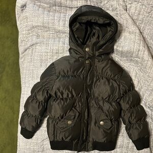 Appaman Boys Black Full Zip Long Sleeve Puffer Coat Size 4T